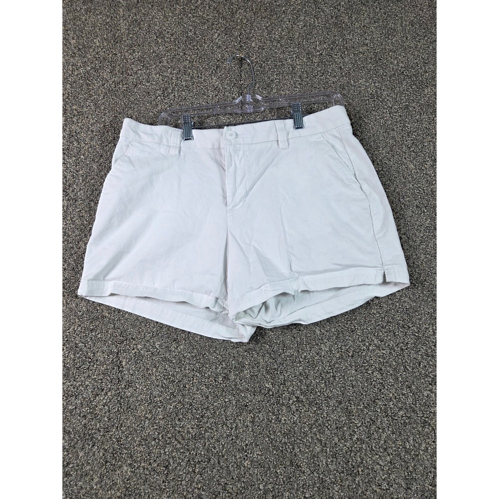 Magellan Outdoor Shorts Womens 12 White Excellent Boyfriend Cotton Stretch